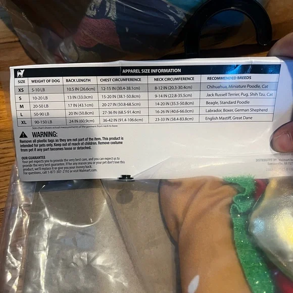 Vibrant Halloween Hotdog Costume for Pets - Red and Green XS NWT - Picture 3 of 3